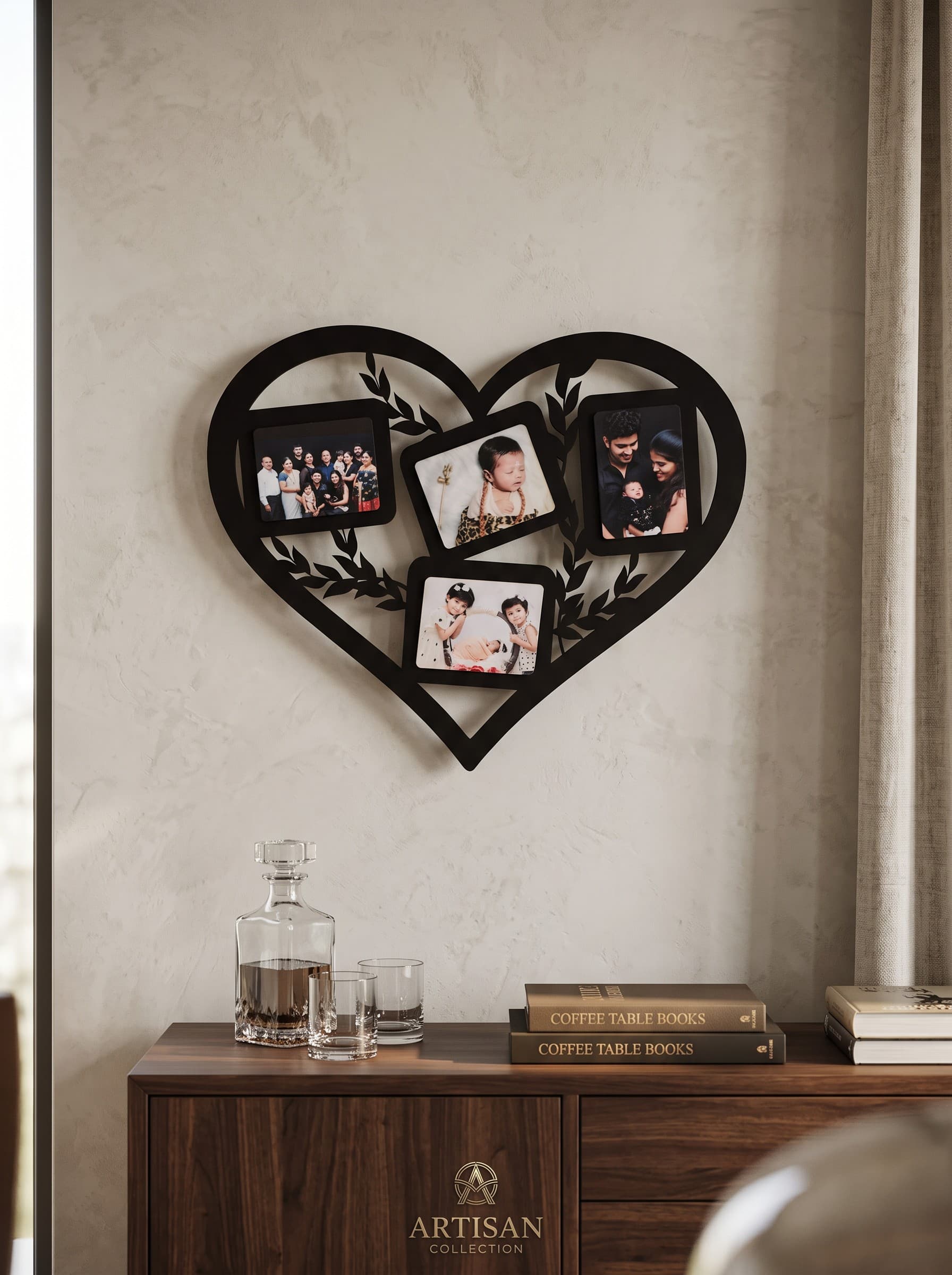 Family Heart Shaped Frame