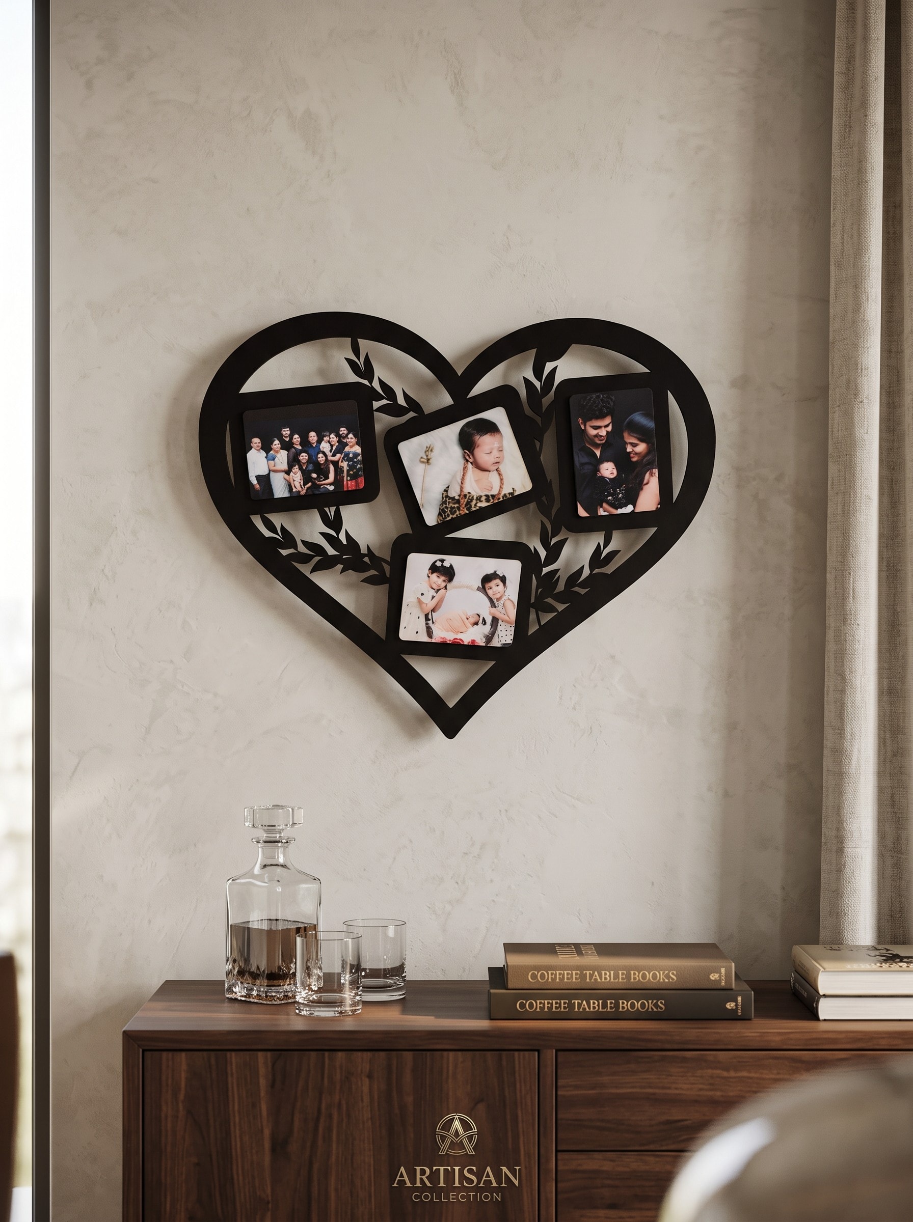 Family Heart Shaped Frame